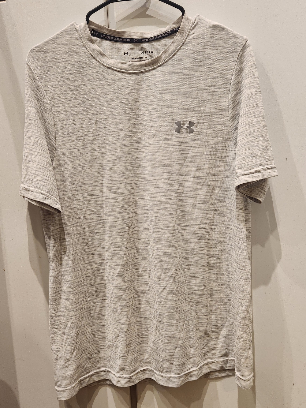 Under Armour Men’s Heathered White Short-Sleeve Performance Vanish Tee